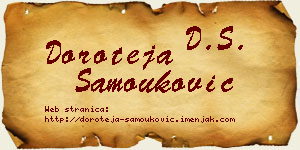 Doroteja Samouković vizit kartica
